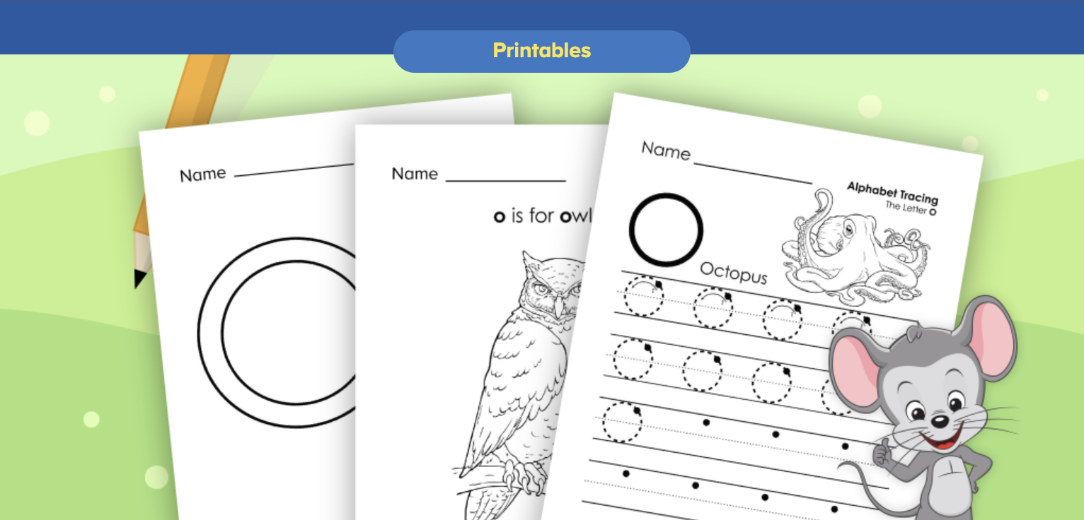 Free letter O worksheets for kids from ABCmouse.com. 